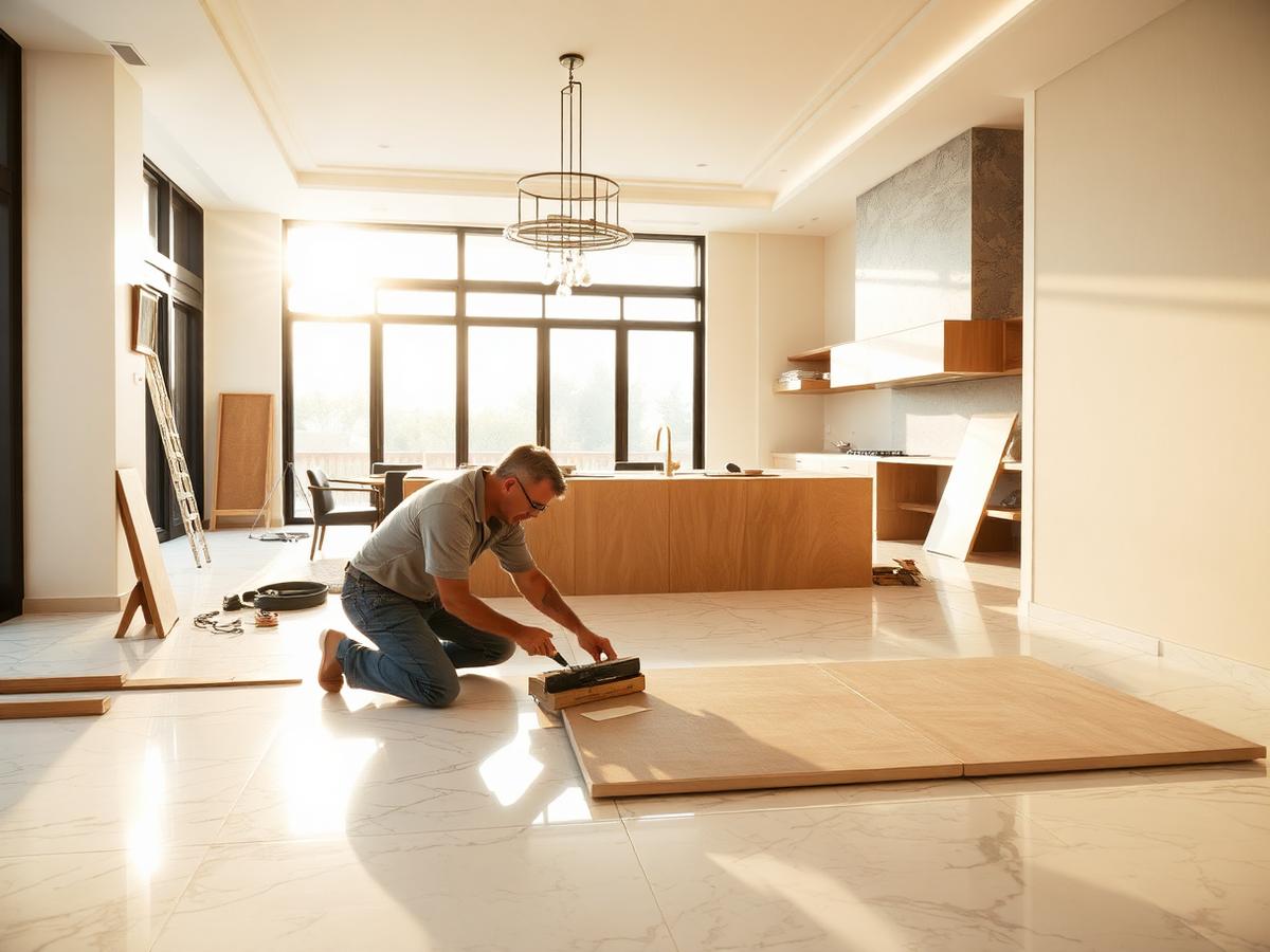 Large Format Marble Flooring